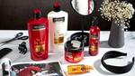 A photo of TRESemmé haircare products on a dressing table. TRESemme is now PETA-Approved
