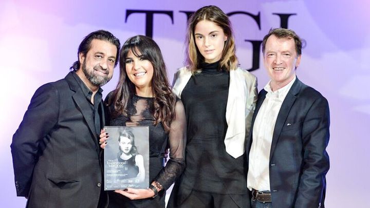 A group of four people posing at TIGI Inspirational Youth programme