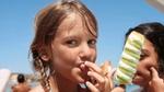 A girl eating ice cream