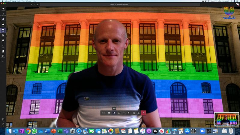 Alex Owens, founding member and corporate sponsor of proUd chose Unilever London HQ as his Pride background