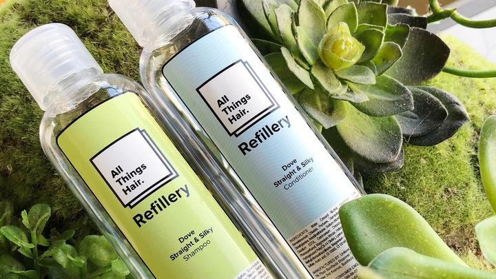 "all things hair" refill bottles