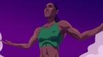 Graphic depiction of Olympic 800-metre gold medallist Caster Semenya.