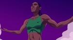 Graphic depiction of Olympic 800-metre gold medallist Caster Semenya.