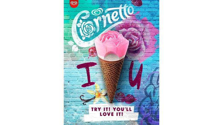 The first ever rose shaped creamy ice cream