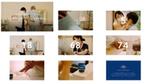 エッセンシャルワーカーがアルコール消毒をする場面などを映した動画の静止画像９枚