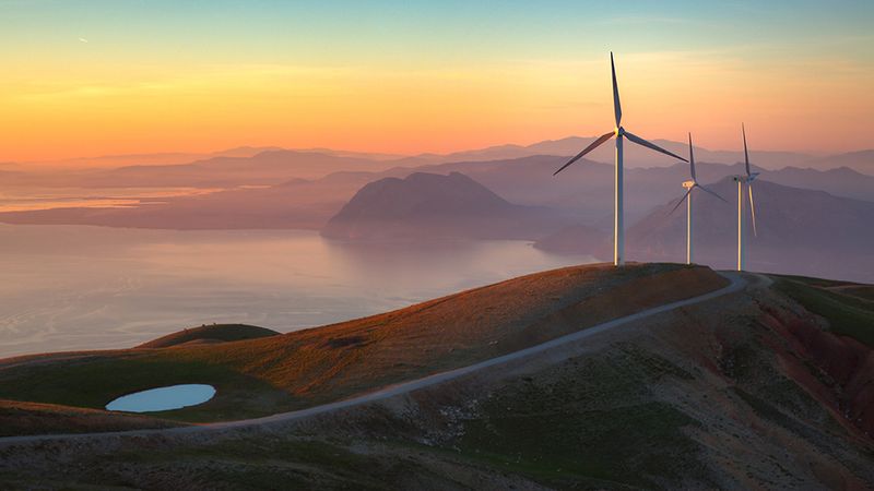 Feature image - Turbine image for climate article