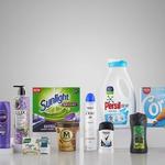 A line-up of Unilever’s billion-euro brands, including Dove, Magnum, Hellmann’s, Knorr, Rexona and more.