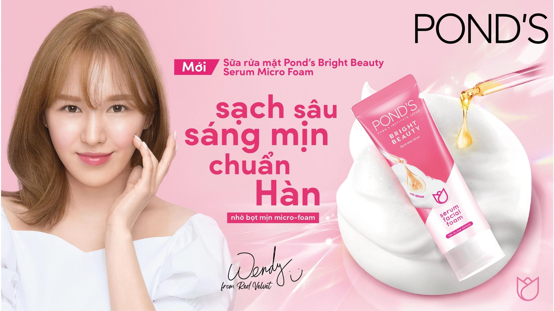 Sữa rửa mặt Pond's Bright Beauty  - Bọt mịn sạch sâu sáng mịn chuẩn Hàn