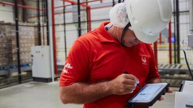 Unilever employee in distribution warehouse