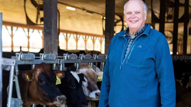 Tom Bellavance owns Sunset Lake Farm in Vermont and is a third-generation dairy farmer. He will participate in Ben & Jerry’s pilot project to determine the best ways to cut greenhouse gas emissions on dairy farms.