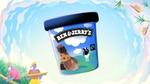 Ben and Jerry’s ice cream tub SKU. Fairtrade sugarcane farmers, man and woman.
