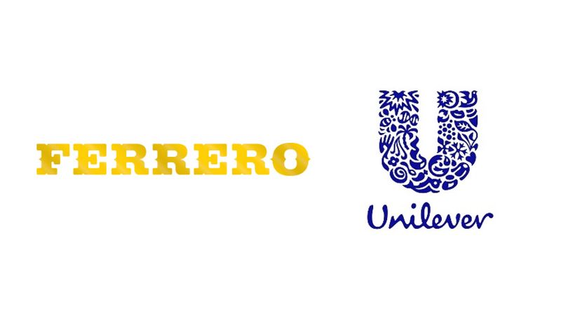 Logos Ferrero und Unilever