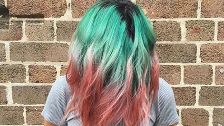 Watermelon inspired hair colour
