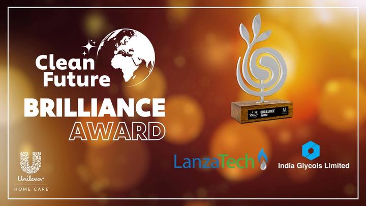 2022 Clean Future Brilliance Award - LanzaTech & India Glycols