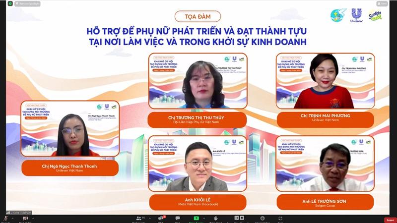 Thao luan tai hoi thao phu nu Unilever Vietnam