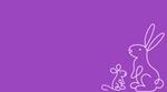 Purple bunny banner