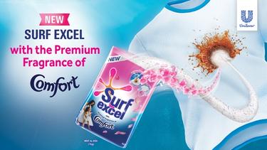 Introducing Surf Excel with the premium frgrance of Comfort