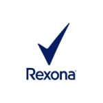 Rexona is written in blue letters, with R capitalized. There is a blue check above it.
