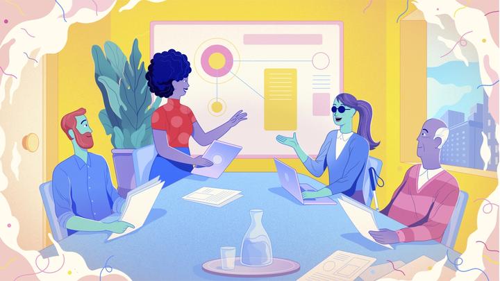 An illustration of office environment