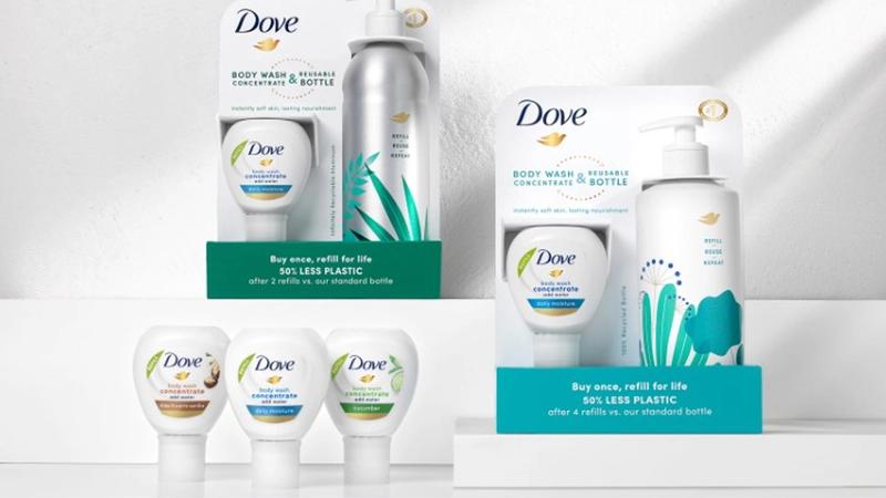 Các sản phẩm Dove với bao bì thân thiện với môi trường