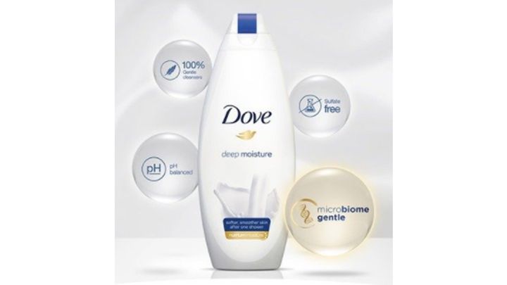 Dove microbiome gentle body wash
