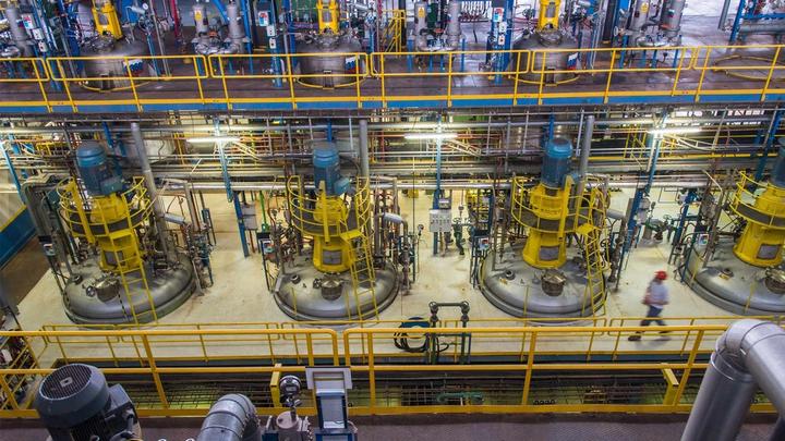A photo of a factory floor