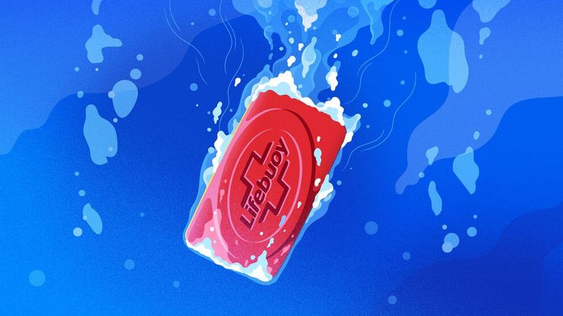 Lifebuoy Soap under water
