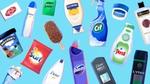Unilever products on a blue background