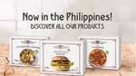 An image that features the three TVB prodcuts and text says, "Now in the Philippines" and "Discover all our products"