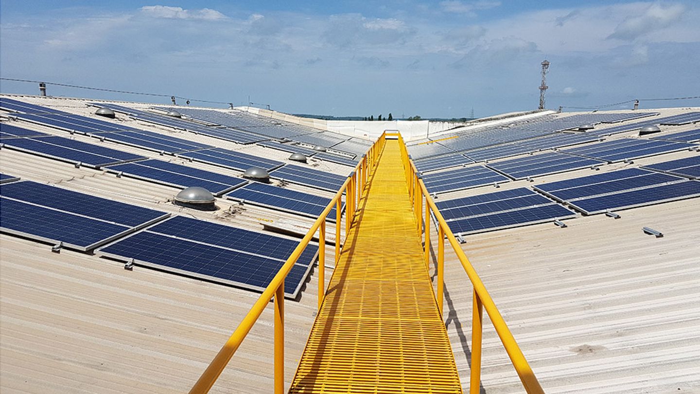 Solar panels. Unilever has worked with partners around the world to generate renewable electricity at its own sites, with solar power in use at Unilever facilities in 18 countries.