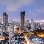 Mumbai Skyline in India.