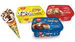 Ice cream in a variety of flavors