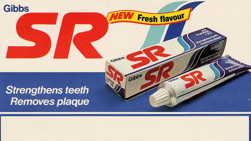 An advert for Gibbs SR toothpaste