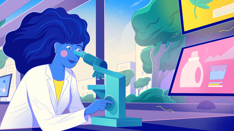Illustration of scientist