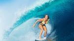 Pro-surfer Bethany Hamilton riding a wave