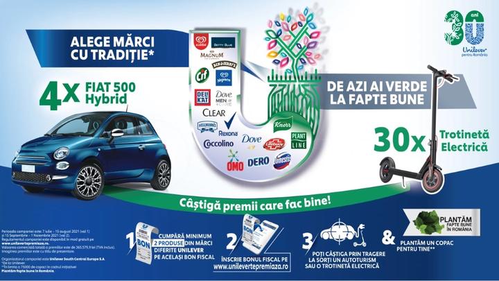 De azi ai verde la fapte bune cu Unilever
