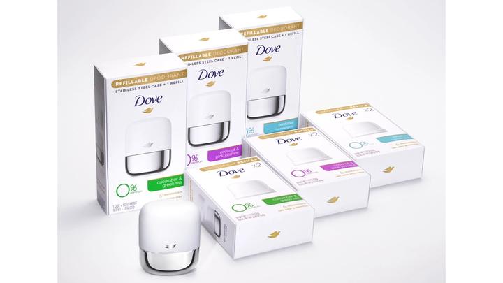 Dove refillable deodorant pack selection