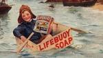 Child in a Lifebuoy Soap boat