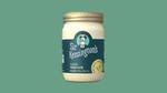 Jar of Sir Kensington’s Classic Vegan Mayo against a green background