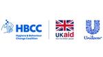 The logos for HBCC, UK Aid and Unilever in a white background