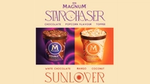 Product shot of Magnum Double Sunlover and Magnum Starchaser launched together to inspire ice cream lovers to enjoy ice cream both day and night.  