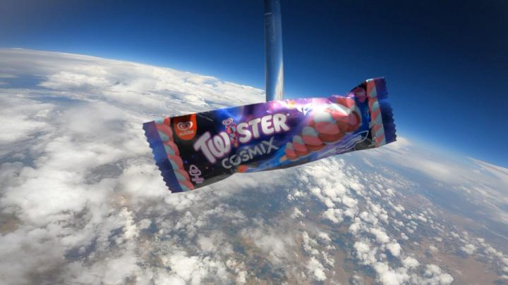 Twister Cosmix at the edge of the earth’s atmosphere