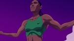 Graphic depiction of Olympic 800-metre gold medallist Caster Semenya