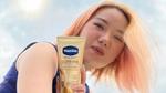 Vaseline’s premium innovation – known as Gluta-Hya – can reduce dark spots to give even-toned skin.