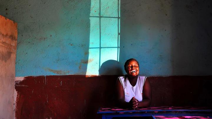 Woman laughing