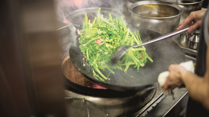 A chef cooking a vegan dish