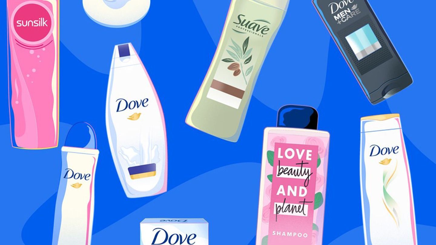 Illustrations of some of Unilever's PETA-certified brands These are not tested on animals anywhere in the world.
