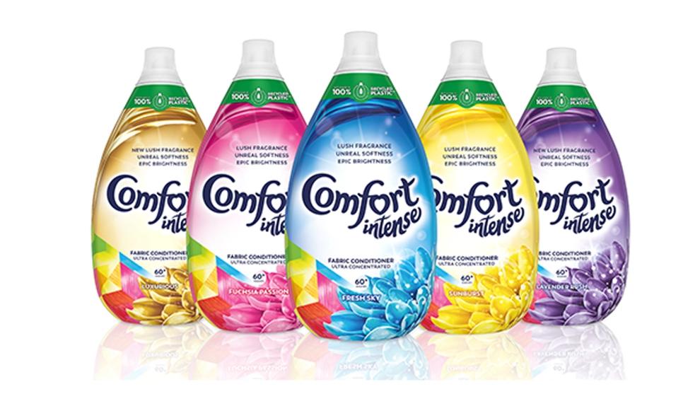 Image shows two comfort bottles lying down next to eachother