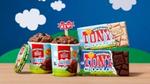 Three tubs of Ben & Jerry’s and Tony Chocolony’s ice cream in plant-based and dairy formats