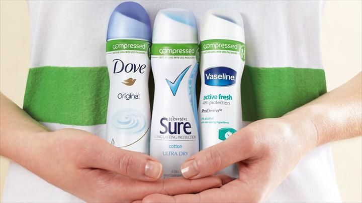 Compressed deoderant cans